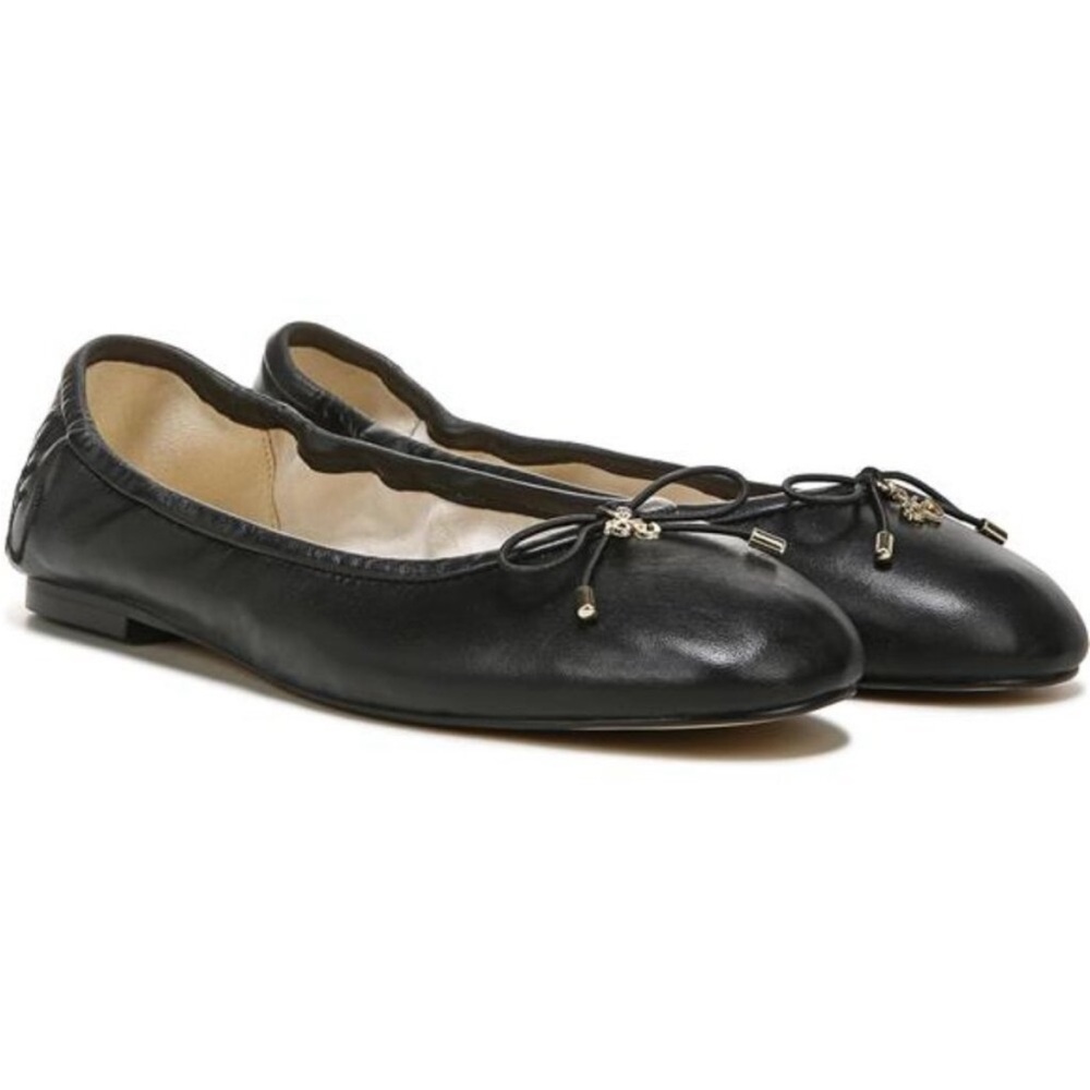 SOLD❣️ Sam Edelman Elegant Black Leather Ballet Flats ~size 8 - Picture 2 of 9